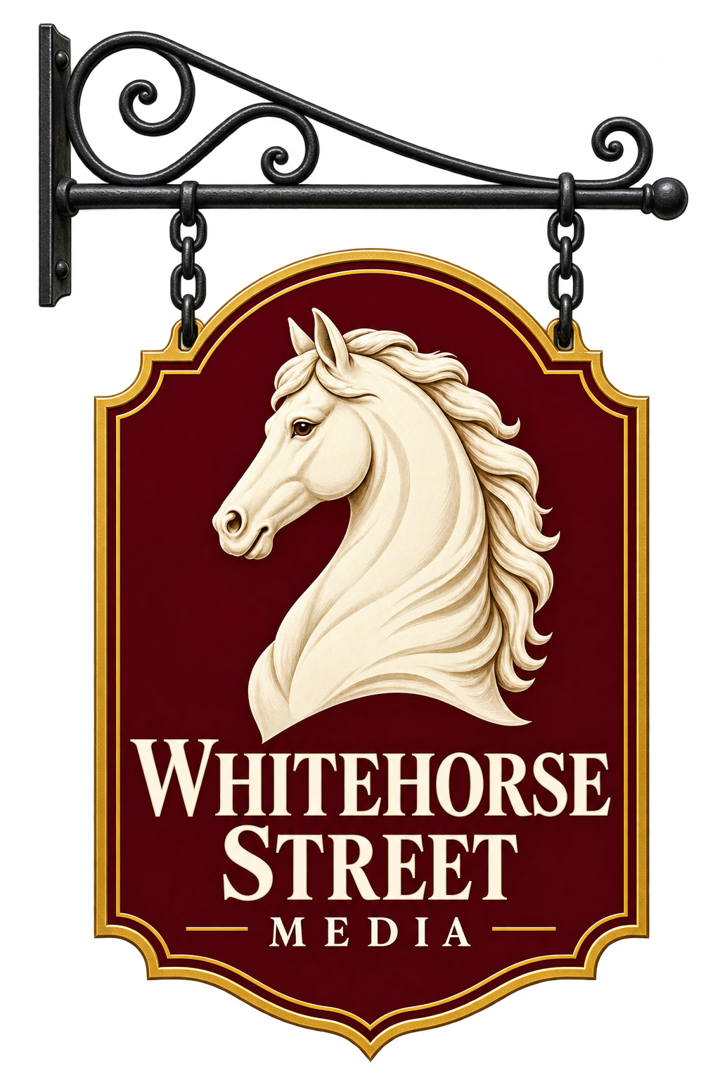 Whitehorse Street Media official pub sign
